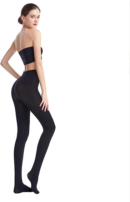 2 Pairs Women 80 Denier Matte Opaque Stretch Fit Soft Black Tights