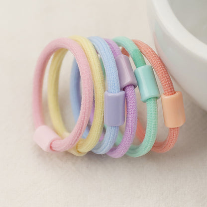60Pcs Girls Women Thick 3CM Ties for Thick Heavy or Curly Hair Endless Hair Elastics colourful strong Bobbles Hair Ties Bands Ponios Ponytail Holders