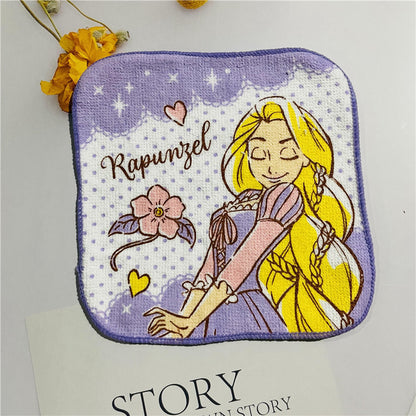 5 Pcs Soft Kids Washcloth Towels with Princess Mermaid Spider, Multicolor Children's boys girls Facial Hand Towel, Cotton Baby Face Washer Hand Towels 15 x 15 CM