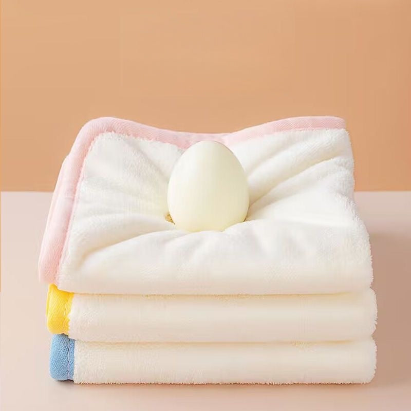 5pcs Microfibre Face Cloth Soft Kids Washcloth Towels, Multicolor Children's boys girls Facial Hand Towel, Cotton Baby Face Washer Hand Towels 25 x 25 CM (Set01)