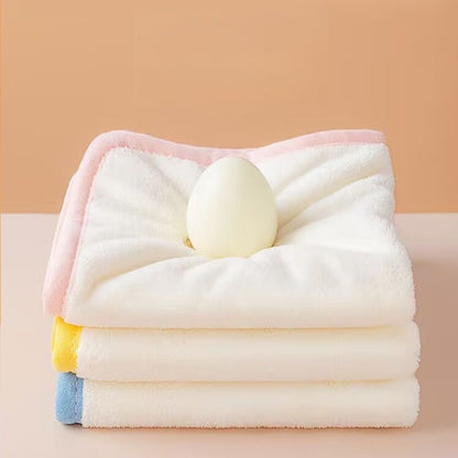 5pcs Microfibre Face Cloth Soft Kids Washcloth Towels, Multicolor Children's boys girls Facial Hand Towel, Cotton Baby Face Washer Hand Towels 25 x 25 CM (Set01)