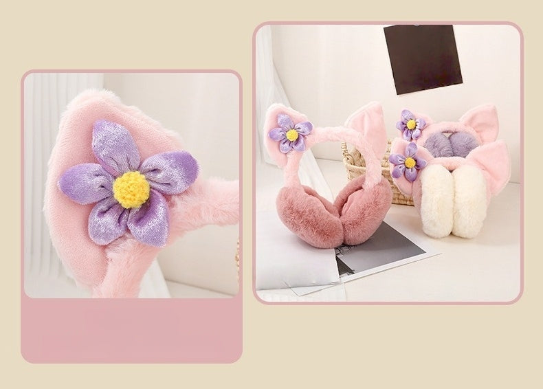 Kids Boy Girl Earmuffs Winter Fleece Thermal Outdoor Warm Plush Ear Warmer(Minnie)