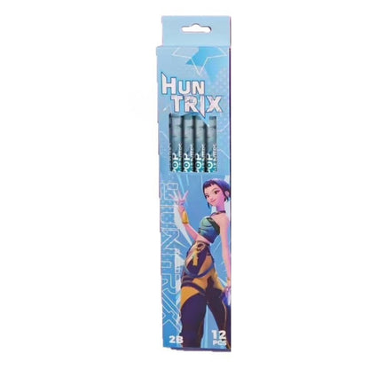Pack of 12 Princess Spider HB Pencils with erasers Kids Children Party Bag Fillers School Office (KPOP(one pack colour random))