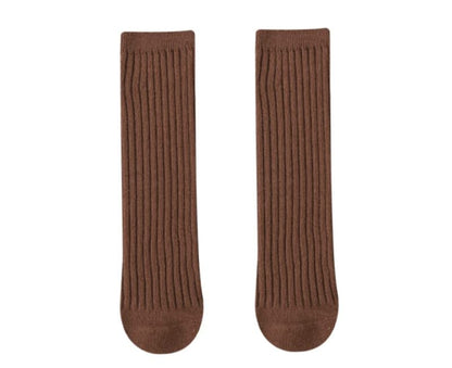 3 Pairs Back to School Kids Girls Knee High Plain School Uniform Colourful Cotton Rich Socks