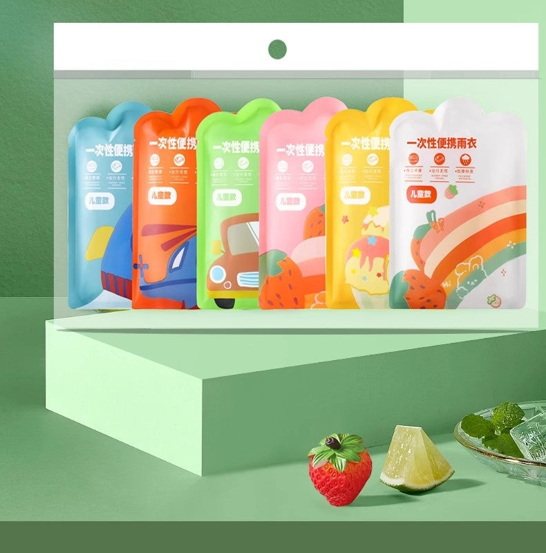 3 Pack Rain Ponchos for Kids Reusable disposal Thickened EVA Travel Raincoat Jacket with Hoods and Sleeves,Lightweight Capes Ponchos for kids Outdoor Camping Travel