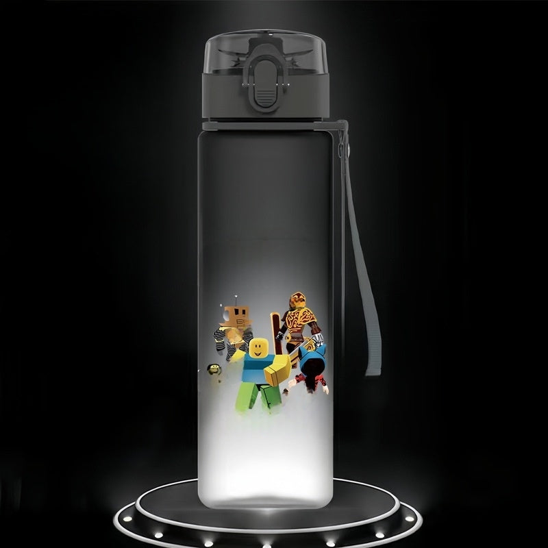 Water Bottle Reusable Kids 520ml PP with Two Lids Leak Proof with straw Lid BPA Free Drinking