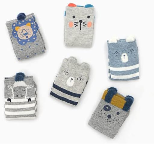 6 Pairs Toddlers Baby Girls Boys Kids cute Anti-Skid Non Skid cotton Socks Newborn Infant 1-3 Years