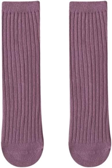 3 Pairs Back to School Kids Girls Knee High Plain School Uniform Colourful Cotton Rich Socks