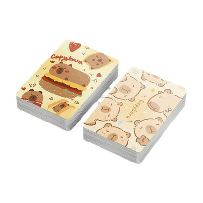 Kpop Hunters Photocards,Lomo card setwith free stickers,Waterproof Anime Character Collection Vinyl card postcards, gifts for Korean pop, anime lovers, girls (Capybara 30pcs)