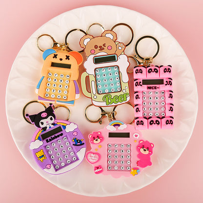 Pocket Calculator, Classic and advanced functions, Desktop Calculator with Large LCD Display and Sensitive Button,Standard Function for Office, Home, School (Hello Kitty)