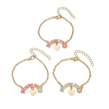 2/3Pcs Charm Best Friend Forever Unicorn Rainbow Heart Bracelets Gifts For Girls Women Birthday Christmas Graduation Bff Friendship Jewellery