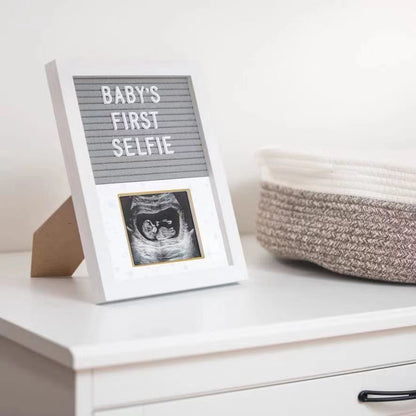 Baby Scan Photo Frames, Baby Sonogram Picture Frame DIY letters, Pregnancy Announcement Gifts, Ultrasound Picture Pregnant Mom Wooden Photo Mum To Be Gifts