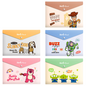 5PCS Plastic Wallets A4, 5 different designs Plastic Folders Popper Folder with Snap Closure, Lightweight Wallets for Document Office School Organization for Kids Adults (Toy  Story)