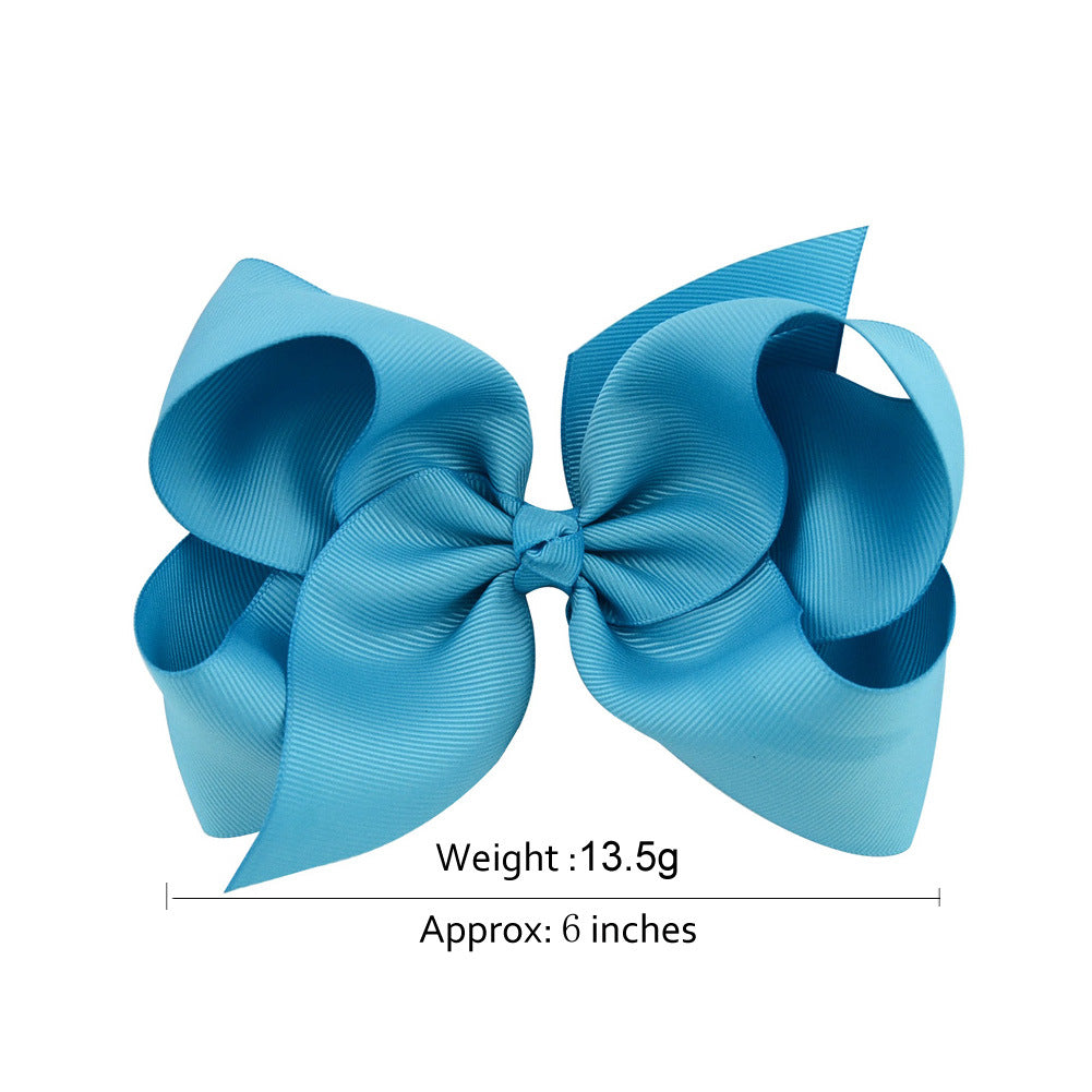 8pcs Women Kids Snap Bow Hair Clip Set Ribbon School Uniform Bows Metal Barrette (8PCS Red)