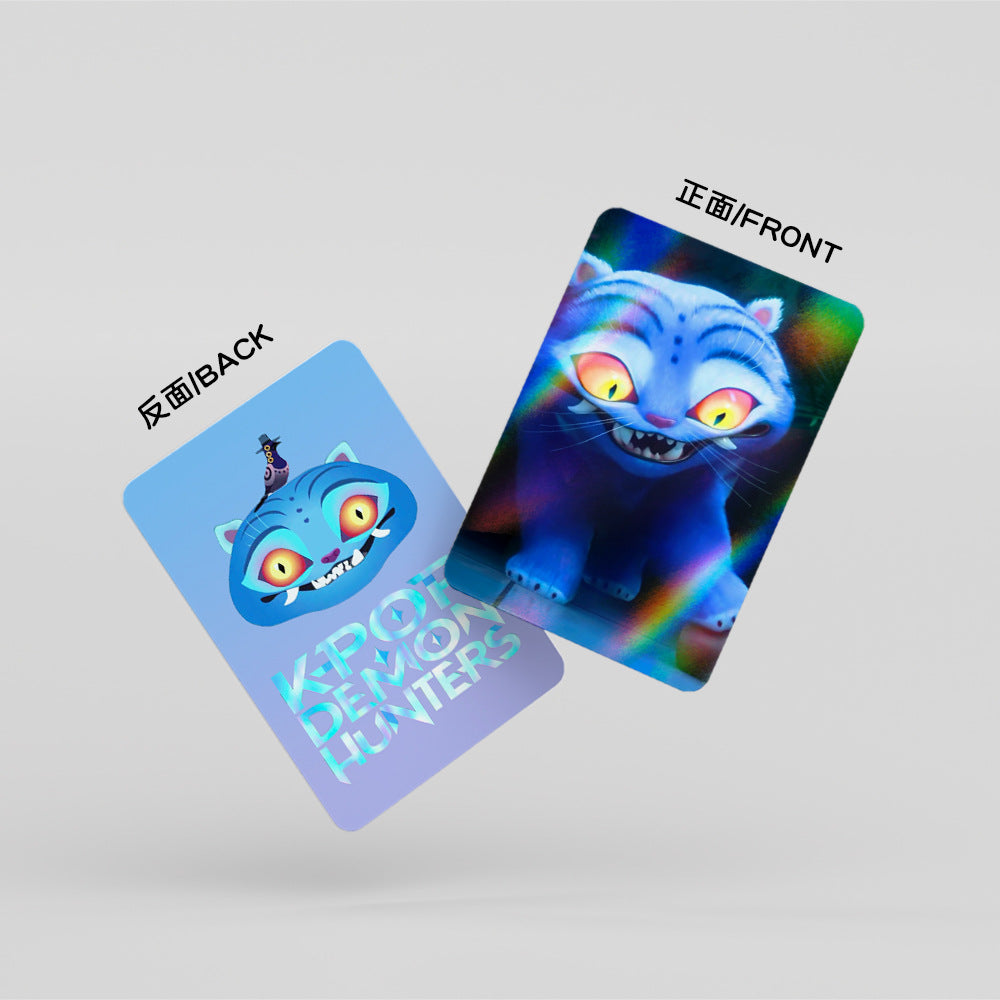Kpop Hunters Photocards,Lomo card setwith free stickers,Waterproof Anime Character Collection Vinyl card postcards, gifts for Korean pop, anime lovers, girls (Cat 30pcs)