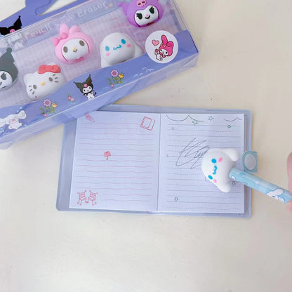 4/5 PCS Spider Rubbers Pencil Eraser Erasers Rubber for Kids School Stationary Party Favour Bag Fillers Gift Set (Kuromi 5pcs)