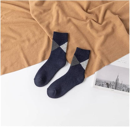 5 Pairs Thermal Socks Mens Walking Hiking Climbing Warm Thick Heat Wool Knitting Socks Winter