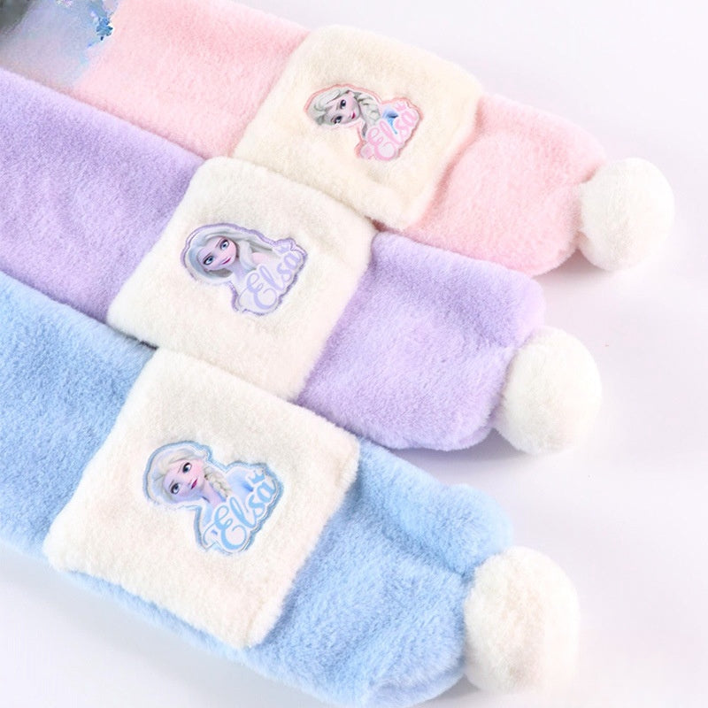 Kids Winter Beanie Scarf for 2-10 Years Old Boys Girls.Outdoor Warm Fleece Lined Thermal Knit Fluffy Pom