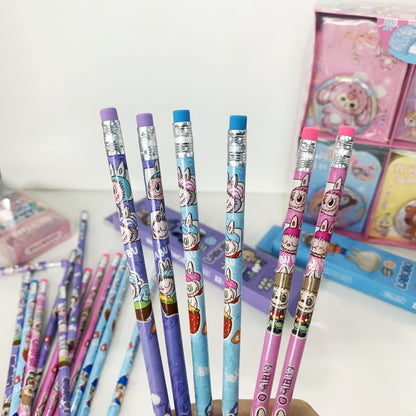12 Pack Princess Spider HB Pencils with erasers Kids Children Party Bag Fillers School Office