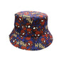 Kids Bucket Princess Sun Hat 4-12 Years Girls Boys Sports Outdoor Anti UV Lightweight Summer Beach Cool Wide Brim Protection（Spiderman)