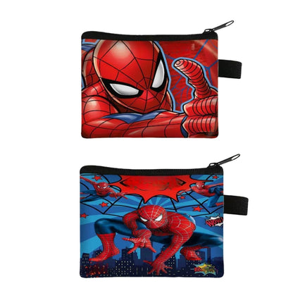 2 Pack Small Coin Purse, Cute Cartoon Wallet Mini Purse Holder for Women Girls Children, Oxford Pouch Small Change Bag for Coin, Credit Card, ID Card, Keys, Lipstick (Spiderman)
