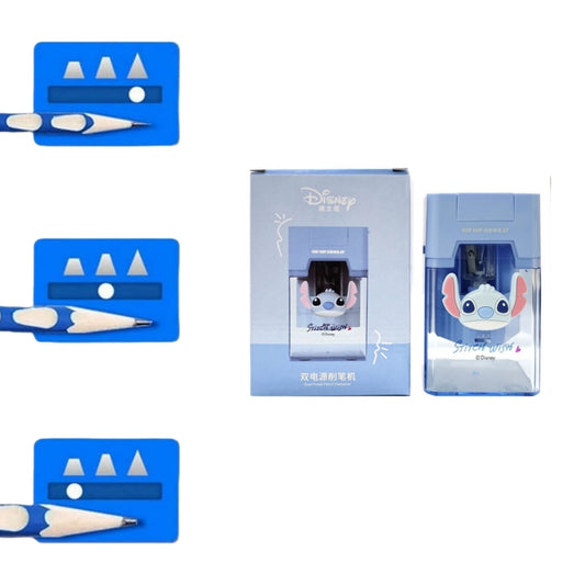 Automatic Electric Pencil Sharpener for Kids, Spider Pencil Sharpeners for Home and Classroom, Cute Pencil Sharpener Electric Plug in, School Supplies for Girls（Stitch）