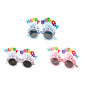 3 Pack Happy Sunglasses Birthday Glasses Lovely Cupcake Birthday Sunglasses for Women Kids Happy Party Glasses for Photo Props Party Decorations