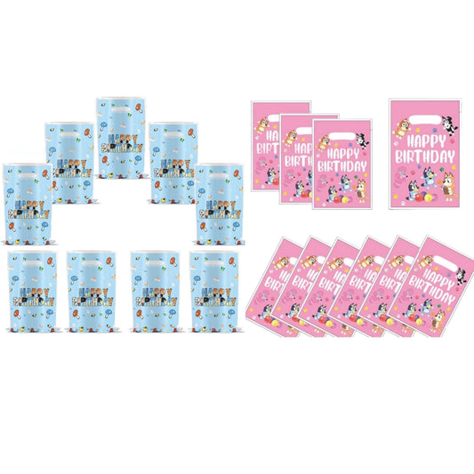 20 Pcs Party Favor Bags Sweet bags, Plastic Party Bags Colorful Princess spider, Small Gift for Kids Birthday Colorful Gift Goodies Loot bulk Suitable for Christmas (Dog)