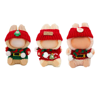 3Pcs Doll Clothes Compatible with 17cm Dolls, Christmas jumprt outfit Set Include,Pink Doll Outfit Accessories Sets Premium Outfit(No Doll)（Set01）