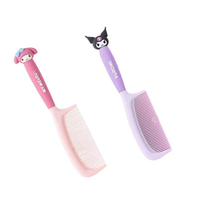2 Pcs Girls Hair Brush Set, Fine Tooth Detangle Comb and Brush, Cute Travel Hairbrush for Girls Women Wet Dry Hair Curl Straight Styling  (My Melody set)