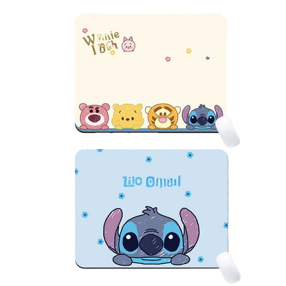 Cute Stitch Winnie Girls Boys Kids Women Mouse Mat Pad Computer PC Laptop Gaming Office School Study Home Desk Accessory（set01)