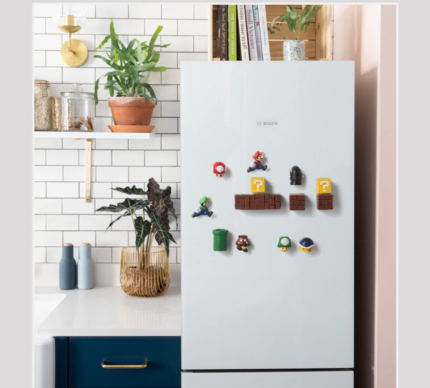 10/40PCS Super Mari Bros FRIDGE MAGNETS 3D Action Figures Kids Memo Party Bag Fillers Board Gift Refrigerator stickers