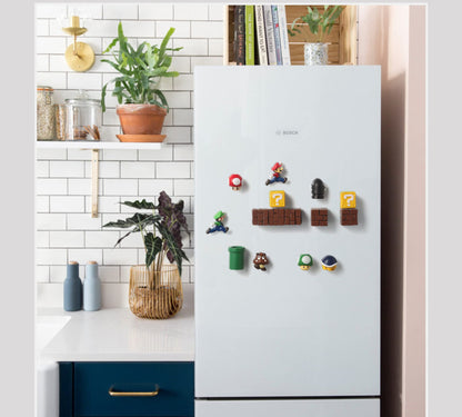 10/40PCS Super Mari Bros FRIDGE MAGNETS 3D Action Figures Kids Memo Party Bag Fillers Board Gift Refrigerator stickers