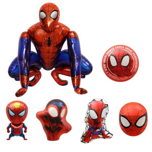 6pcs Princess Cinderella Foil Balloons Birthday Party Congratulations balloons Baby Shower Party Decorations Party Suppiles Accessories Theme kids (Spiderman)