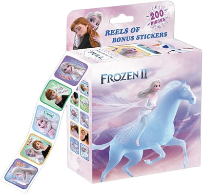 200pcs Kids Toddlers Princess Elsa Mickey Mouse Dinosaur Stickers Party Bag Fillers Boys Girls Teachers as Reward Craft Scrapbooking in Box Gift Set (Frozen)