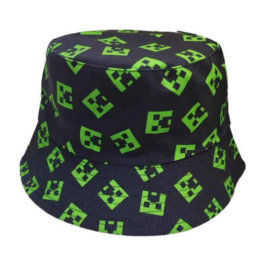 Kids Bucket Princess Sun Hat 4-12 Years Girls Boys Sports Outdoor Anti UV Lightweight Summer Beach Cool Wide Brim Protection（Minecraft）