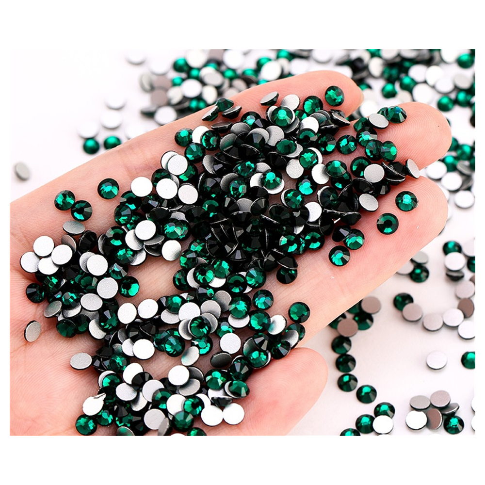 1440 Pieces Flat Back Gems Round Crystal Rhinestones SS12 3.0mm Diamante Rhinestones Crafts Nail Face Art Clothes Shoes Bags DIY