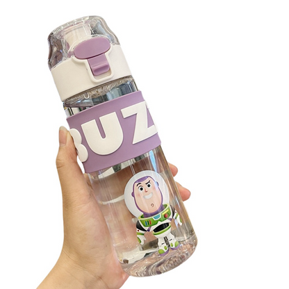 Water Bottle Reusable Kids 520ml PP with Two Lids Leak Proof with straw Lid BPA Free Drinking bottle (Spiderman)