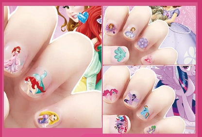 5 Sheets Toddlers Princess Elsa Minnie Kids Girls Nail Stickers Earring Stickers Art Decal Party Bag Fillers Decor for Kids Girls Birthday Gift