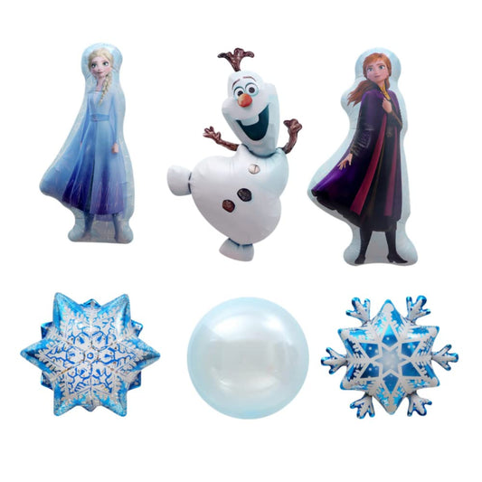 6pcs Princess Cinderella Foil Balloons Birthday Party Congratulations balloons Baby Shower Party Decorations Party Suppiles Accessories Theme kids(Frozen)