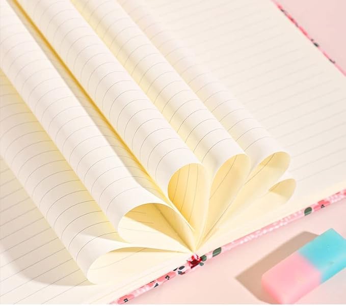 4PCS A6 Floral Journal Notebook,Lined Mini Small Pocket Notebook for Women and Men Writing Drawing Notep