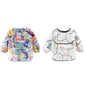 2pcs Baby Kid Waterproof Long Sleeve bib animals dinosaurs Infant Toddler Weaning Feeding Bibs Apron 6 Months to 3 Years Old