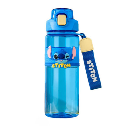 Water Bottle Reusable Kids 520ml PP with Two Lids Leak Proof with straw Lid BPA Free Drinking