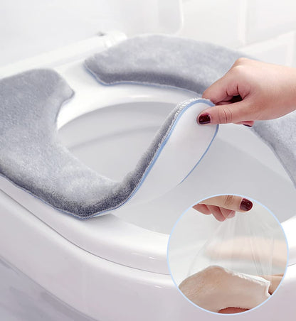 Bathroom Toilet Seat Closestool Washable Soft Warmer Mat Cover Pad Cushion Cover