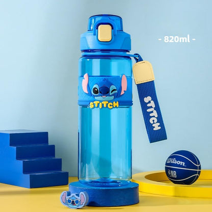 Water Bottle Reusable Kids 520ml PP with Two Lids Leak Proof with straw Lid BPA Free Drinking