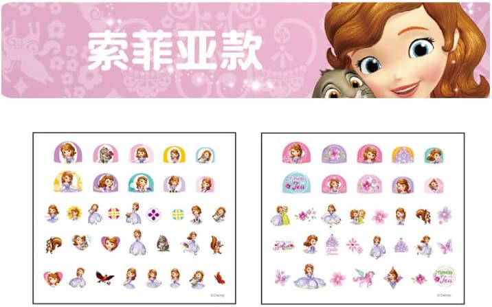 5 Sheets Toddlers Princess Elsa Minnie Kids Girls Nail Stickers Earring Stickers Art Decal Party Bag Fillers Decor for Kids Girls Birthday Gift