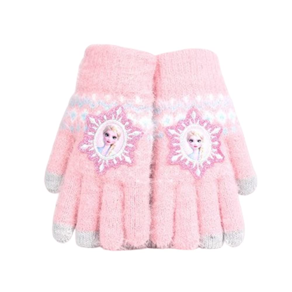 Full Finger Gloves Elsa Winter Knit Warm Mittens Soft Lined Fleece Thermal Outdoor Stretchy Gloves for Kids boys girls