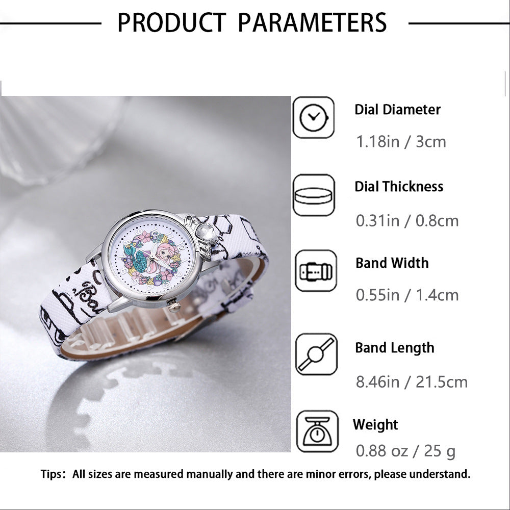 Analogue Quartz Watch with Stainless Steel Strap Bracelet Cats Girls Toddler Watches Gifts for Kids Birthday Gifts Gift Box