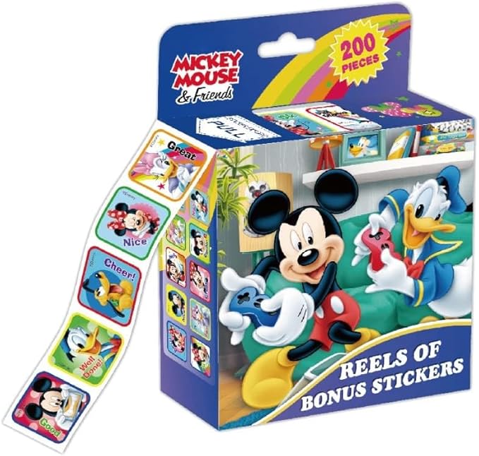 Kids Toddlers Princess Elsa Mickey Mouse Dinosaur Stickers Party Bag Fillers Boys Girls Teachers as Reward Craft Scrapbooking in Box Gift Set