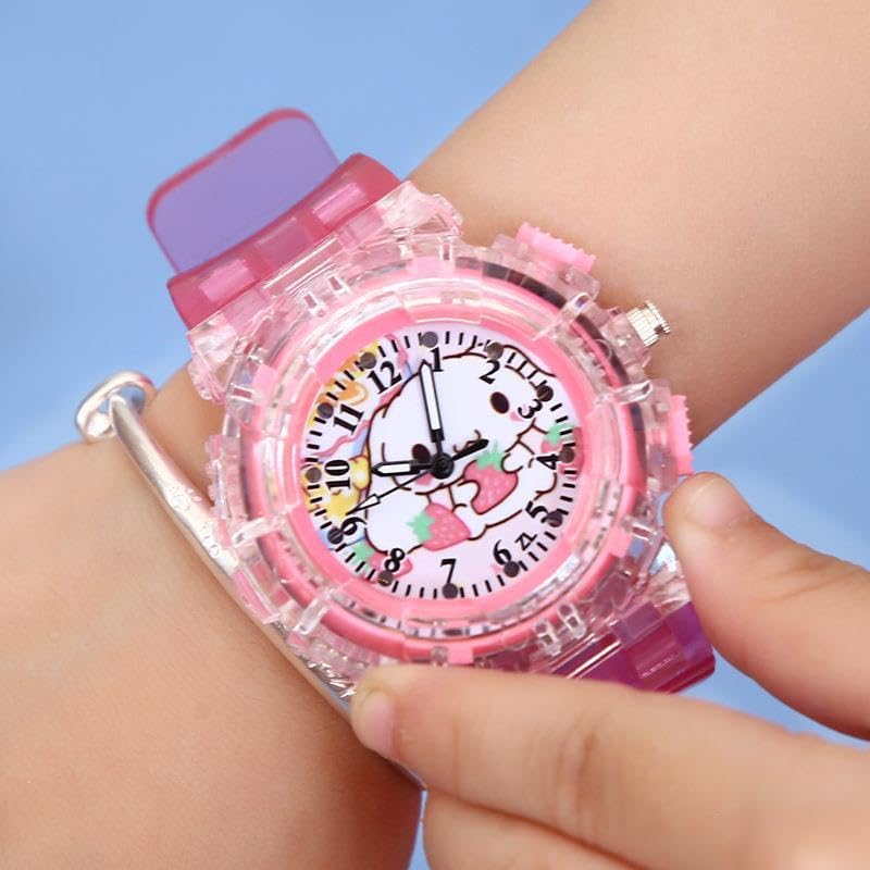 Analogue Quartz Watch with Stainless Steel Strap Bracelet Cats Girls Toddler Watches Gifts for Kids Birthday Gifts Gift Box